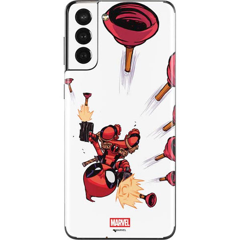 Marvel Deadpool Babypool Shooting Galaxy S21 Plus 5G Skin